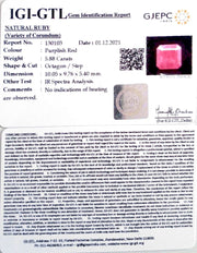6.52 Ratti Natural new burma Ruby with Govt. Lab Certificate-(2331)